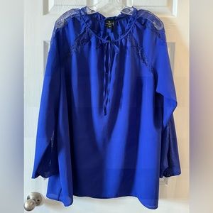 Worthington | Blouse with Lace Details (Size 2x)